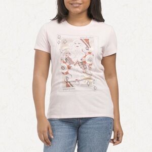 Lucky Brand Queen of Cocktails Graphic Tee Pink NWT Size Small